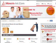 Tablet Screenshot of movers-int.com